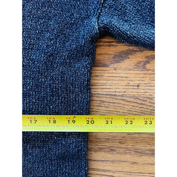 EILEEN FISHER Blue Heavy Knit V Neck Pullover Sweater Top    Women's Size Small - Picture 8 of 10